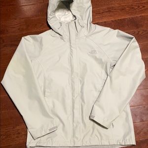 Northface light grey rain jacket